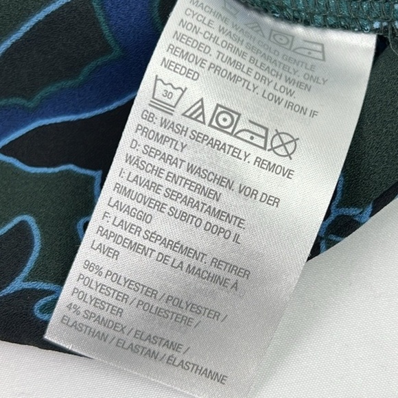 Logo By Lori Goldstein Women’s 1X Button Up Long Sleeve Print Tunic Blouse - Picture 7 of 7